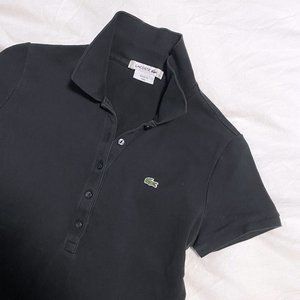 Black Lacoste Slim Fit Polo